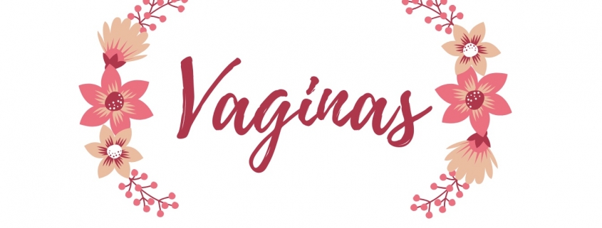 flowers around the word vagina